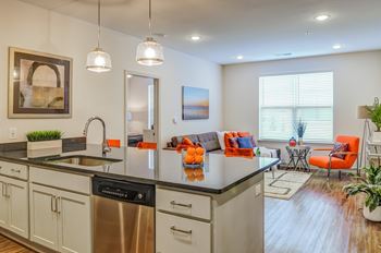 Kitchen with island